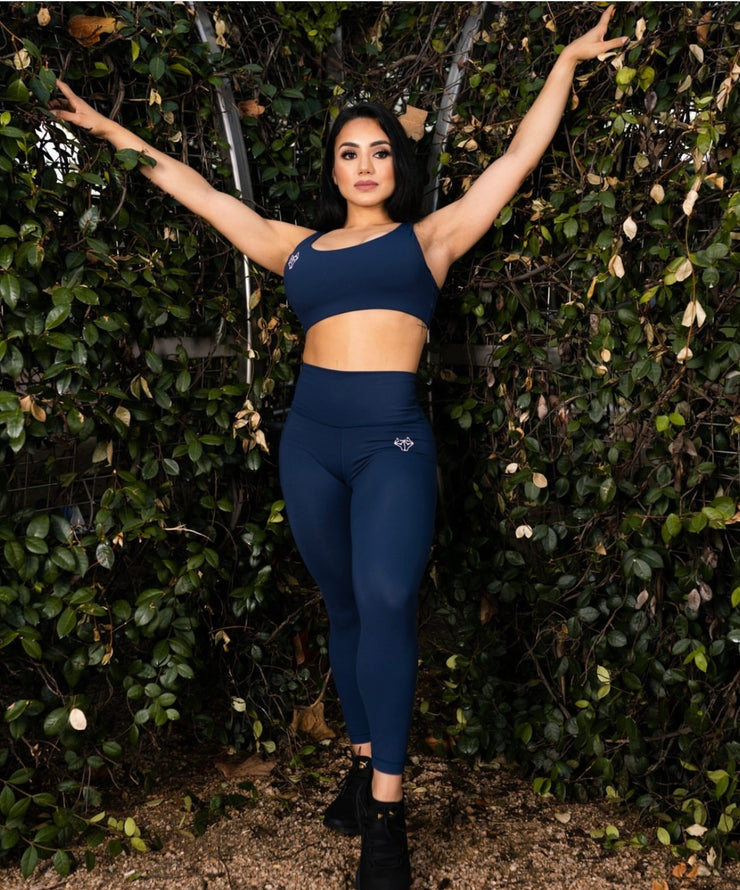 1V1 Space Blue Sports Bra