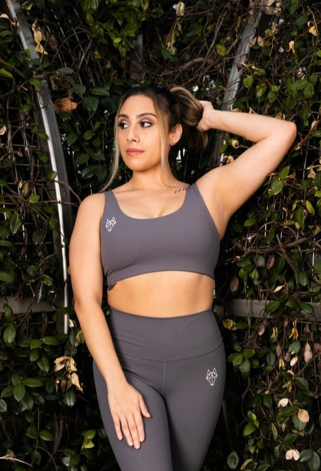 1V1 Wolf Grey Sports Bra
